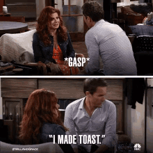 Toast Time GIF - Will And Grace Will And Grace Gifs Debra Messing GIFs