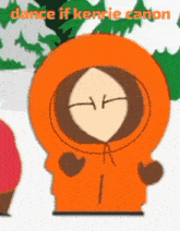 a cartoon character with the words dance if kenrie canon written on it