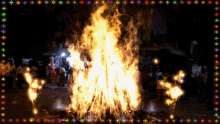 Holika Dahan Fire Burning GIF - Holika Dahan Fire Burning Lights GIFs