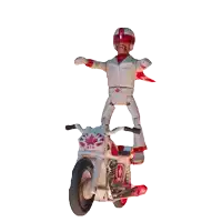 a toy motorcycle with a canadian maple leaf on it