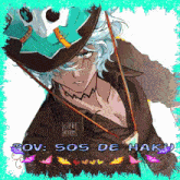 a drawing of a person with the words pov sos de haki