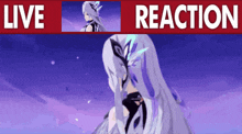 a live reaction of a video game character is shown