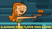 Total Drama Action Izzy GIF - Total Drama Action Izzy Fun I Love This Game GIFs