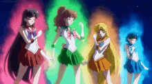 Sailor Moon Sailor Scouts GIF - Sailor Moon Sailor Scouts Rainbow GIFs