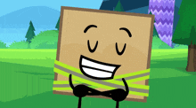 a cartoon character tied up with a yellow tape