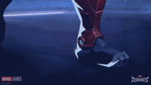 an advertisement for marvel games shows a captain america holding a shield