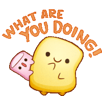What Are You Doing? Sticker - The Party Marshmallows What Are You Doing Yellow Stickers
