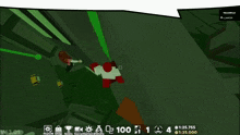 a screenshot of a video game with the number 100 at the top left