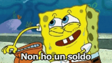 Soldo Non Ho Un Soldo Sono Al Verde Spongebob GIF - I Have No Money Im Broke Penniless GIFs