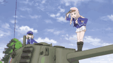 Girls Und Panzer Looking GIF