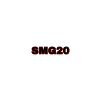 a white background with the word smg20 in red