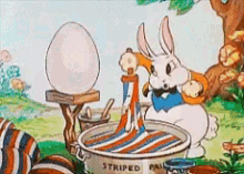 easter egg paint bunny cartoon