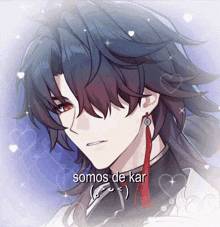 a picture of a boy with the words somos de kar