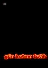 a close up of a man 's face with the words gün batimi fatih on the bottom