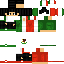 a minecraft character with a hat and a mexican flag on his chest .