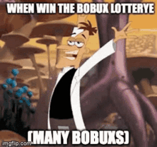 bobux dance lottery money doofenshmirtz