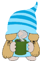 Animated Gnome Coffee Addict Sticker - Animated Gnome Coffee Addict Tea Addict Stickers
