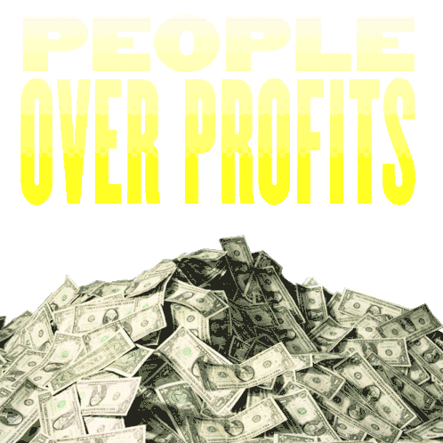 People Over Profits People Not Profits Sticker - People Over Profits People Not Profits Corporations Stickers