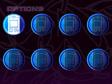a video game called sonic adventure has a bunch of blue buttons