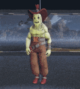a cartoon character wearing a cowboy hat and pants