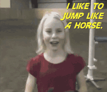 Jump Like A Horse Jump GIF - Jump Like A Horse Jump Horse Girl GIFs