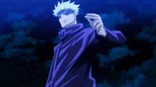a man with white hair and glasses is giving a peace sign .
