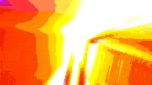 a computer generated image of a waterfall with a red and yellow background
