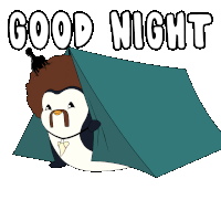 Night Sleep Sticker - Night Sleep Penguin Stickers