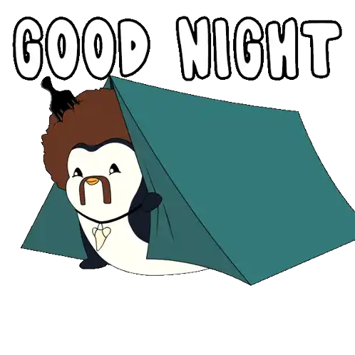 Night Sleep Sticker - Night Sleep Penguin Stickers