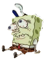 Praying on My Downfall Sad Spongebob Funny Meme Sticker by Katie