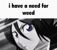 Rukia Kuchiki I Have A Need For Weed GIF - Rukia Kuchiki I Have A Need For Weed 420 GIFs