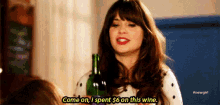 Cheap Wine - Cheap GIF - New Girl Zooey Deschanel Jessica Day GIFs