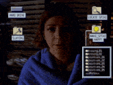 a computer screen shows a woman with the words willow best friend gay and hard drive on it