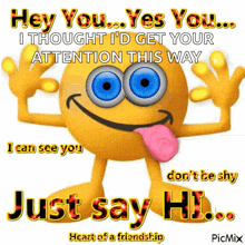 Just Say Hi Heart Of A Friendship GIF