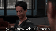 You Know What I Mean? GIF - If You Know What I Mean Eyebrows Abed Nadir GIFs