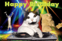 Happy Birthday Dj GIF - Happy Birthday Dj Cats GIFs