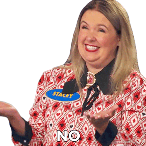 No Stacey Sticker - No Stacey Family Feud Canada Stickers