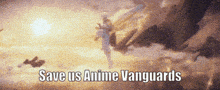 a painting with the words save us anime vanguards above it