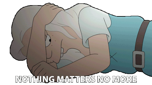 Nothing Matters No More Bean Sticker - Nothing Matters No More Bean Disenchantment Stickers