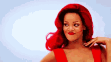 Rihanna Hair Twirl GIF - Rihanna Red Hair Hair GIFs