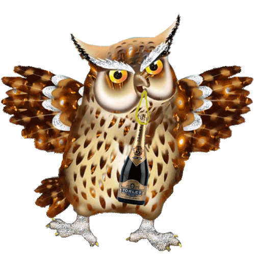 Boldog Születésnapot Owl Sticker - Boldog Születésnapot Owl Stickers