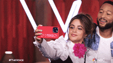 Taking A Selfie Camila Cabello GIF - Taking A Selfie Camila Cabello The Voice GIFs