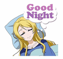 love live good night kanata konoe anime sleeping