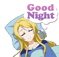 Love Live Good Night Sticker - Love Live Good Night Kanata Konoe Stickers