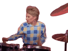 jamming out the go gos drummer playing drums dropping the beat