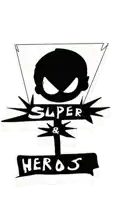 a black and white drawing of a super hero