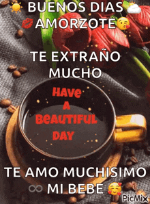 Coffee Have A Beautiful Day GIF - Coffee Have A Beautiful Day Tulips GIFs