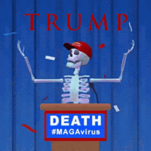 Skeleton Pandemic GIF - Skeleton Pandemic Trump GIFs