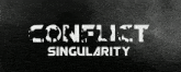a black background with conflict singularity written in white letters