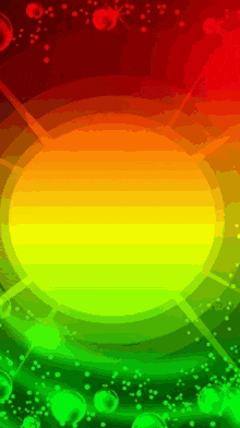 a rainbow colored background with a circle in the middle